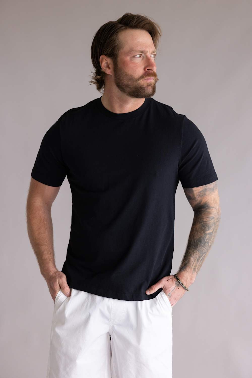 Industrie Classic Crew T-Shirt for Men in Black