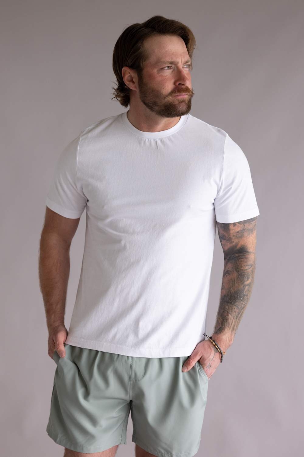 Industrie Classic Crew T-Shirt for Men in White