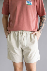  Rhythm Classic Linen Jam Shorts for Men in Sand