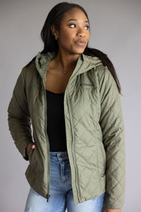 Columbia Copper Crest II Hooded Jacket for Women in Green