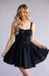 Simply Southern Polka Dot Corset Mini Dress for Women in Black