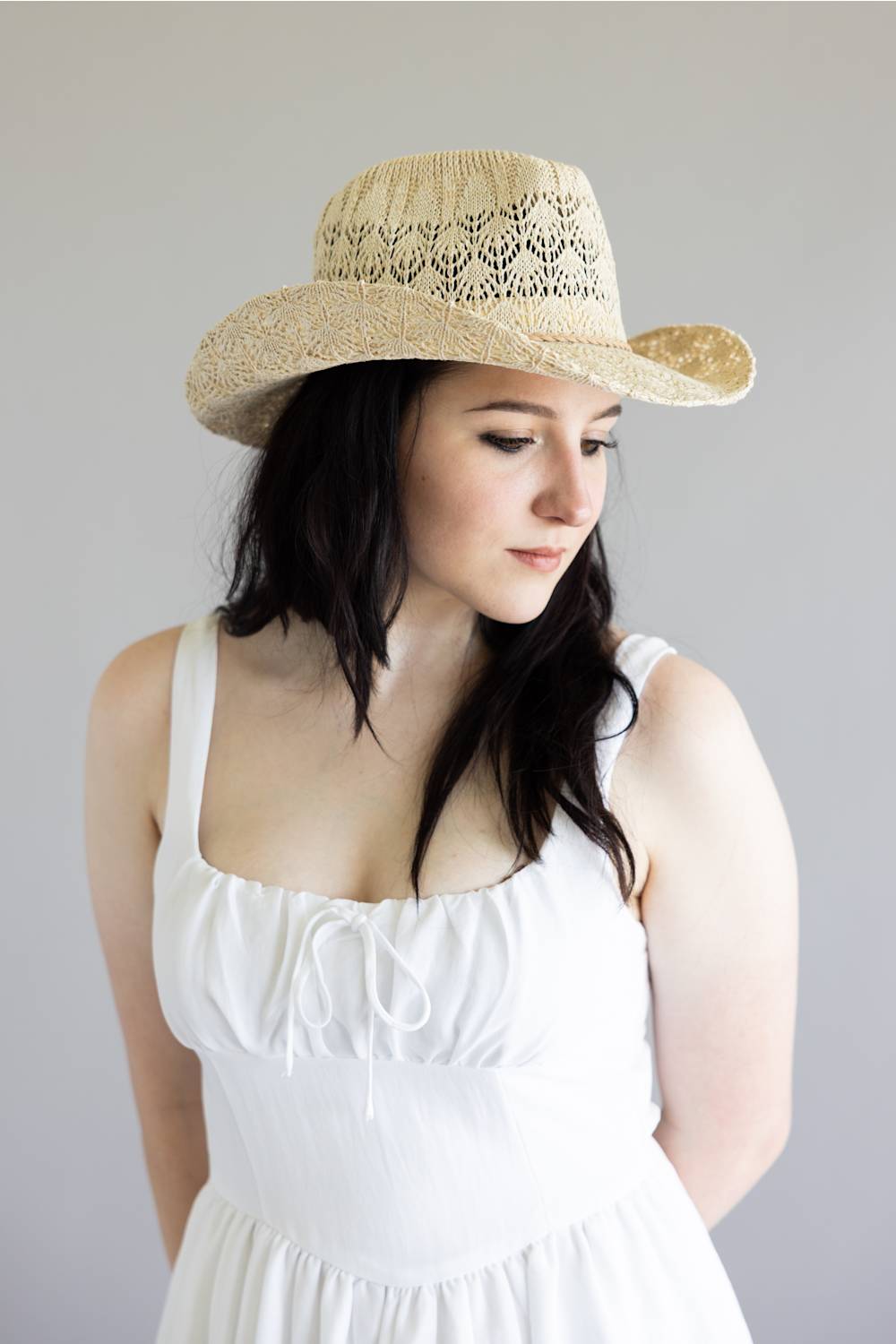 C.C. Woven Cowgirl Hat for Women in Beige at Glik's , OS