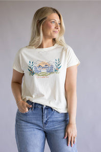C&C California Lake Camille Tee for Women in White