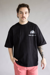 Car Graphic T-Shirt for Men in Black