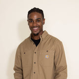 Carhartt Canvas Button Down Shirt for Men in Brown