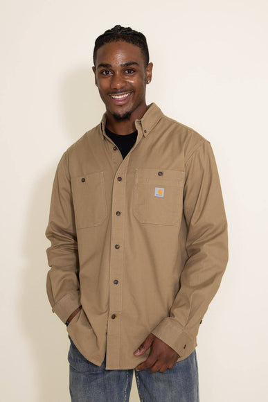 Carhartt Canvas Button Down Shirt for Men in Brown