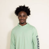 Carhartt Force Midweight Logo Graphic Hooded T-Shirt for Men in Green