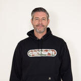 Carhartt Graphic Camo Logo Hoodie for Men in Black 