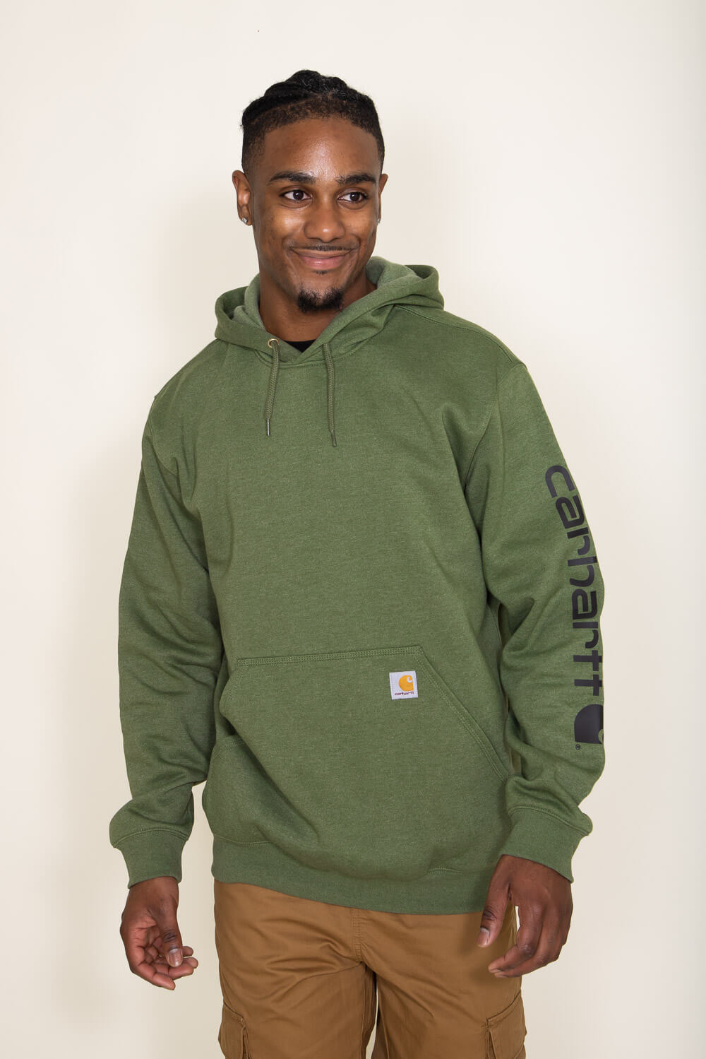 Carhartt Logo Sleeve Hoodie for Men in Green | K288-GD4 – Glik's