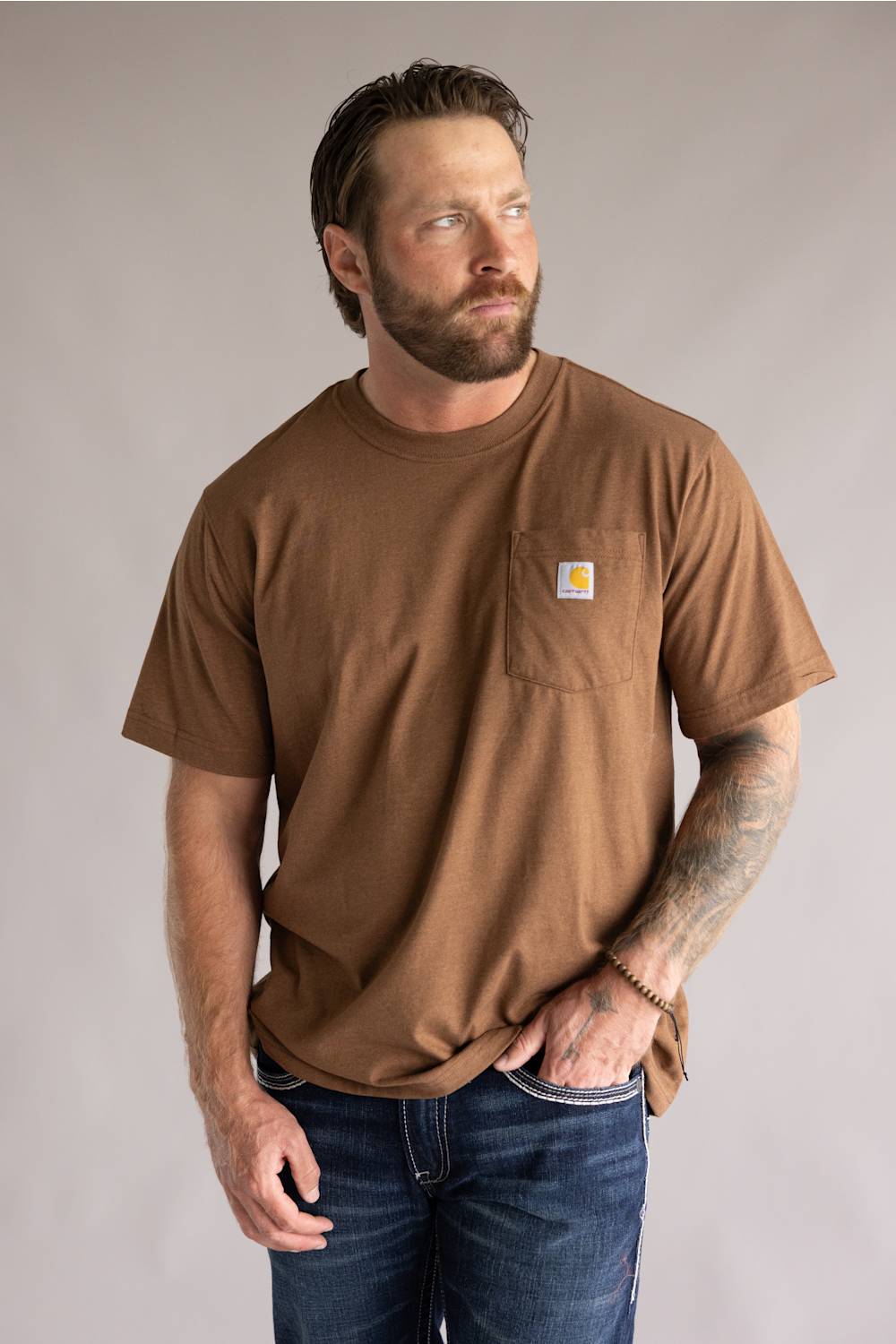 Carhartt Irvine Relaxed Outdoor T-Shirt for Men in Brown | 107447