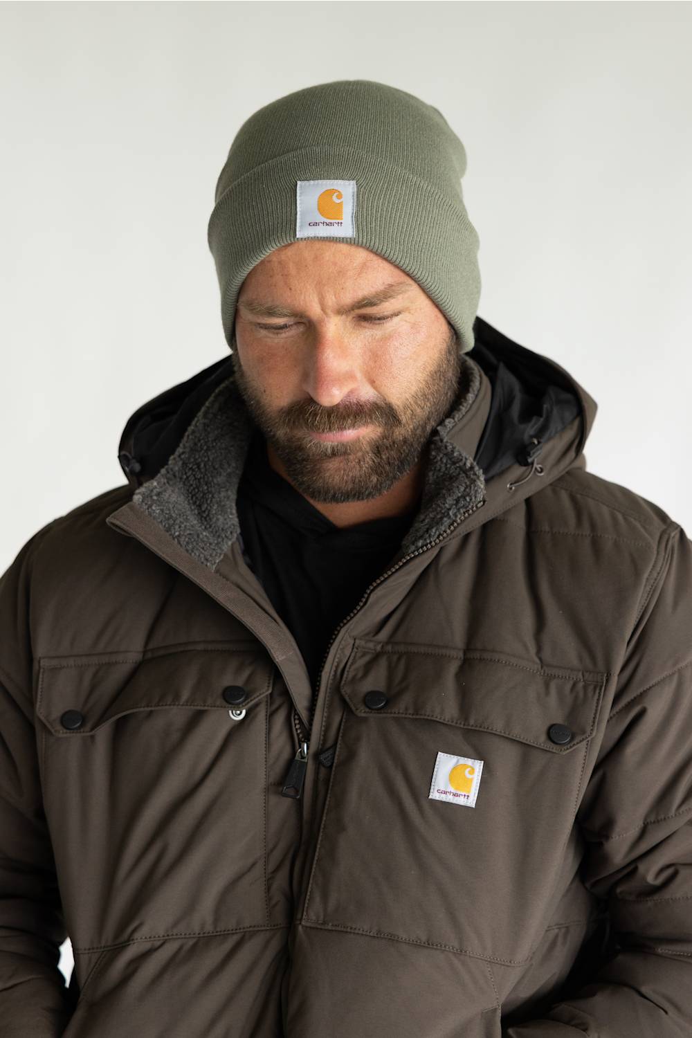 Carhartt Knit Cuffed Beanie in Dusty Olive