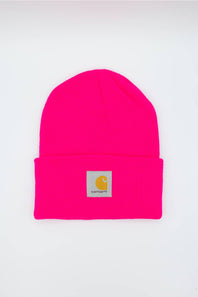 Carhartt Knit Cuffed Beanie in Pink Glow