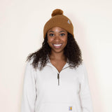 Carhartt Knit Pom-Pom Beanie for Women in Brown
