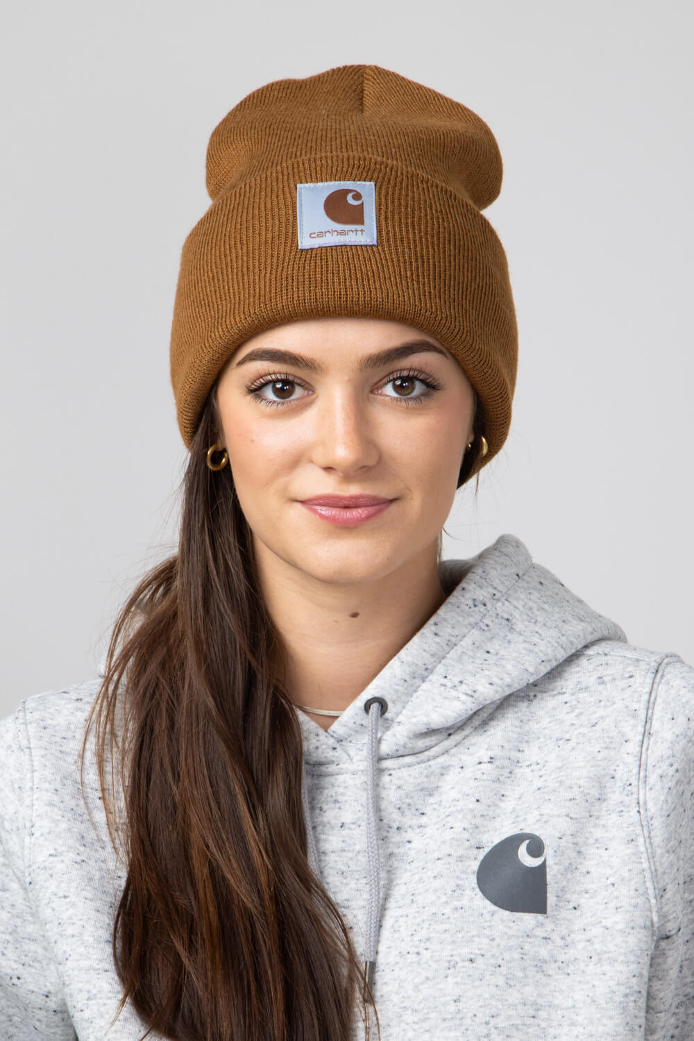 Carhartt Knit Satin Lined Beanies for Women in Brown 106425-BRN