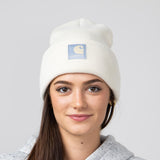 Carhartt Knit Satin Lined Beanies for Women in Oat Milk