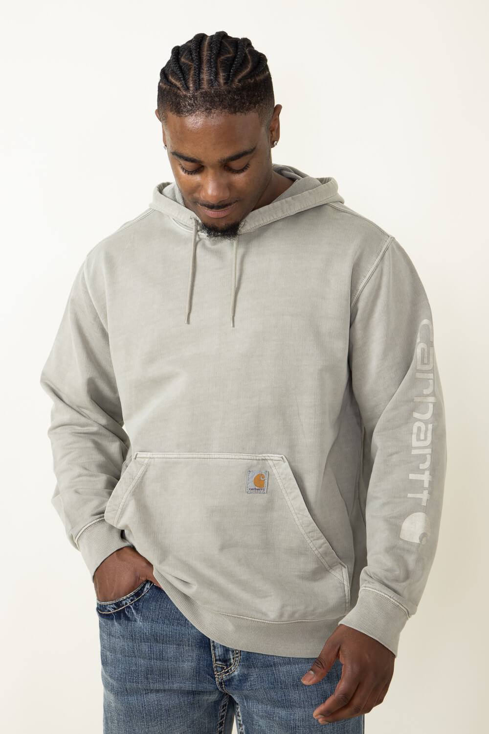 Carhartt Midweight Garment Dyed French Terry Graphic Hoodie for