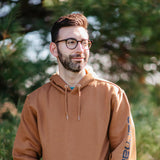 Carhartt Logo Sleeve Hoodie for Men in Brown