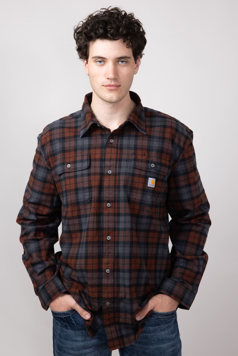 Carhartt Men's Plaid Carhartt Loose Fit Heavyweight Flannel