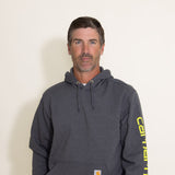 Carhartt Logo Sleeve Graphic Hoodie for Men in Grey