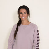 Carhartt Midweight Block Logo Crewneck for Women in Light Purple