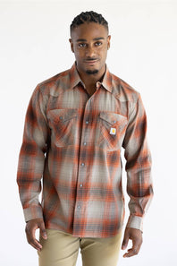 Carhartt Montana Bozeman Plaid Shirt for Men in Dark Clove | 107016-EE6-CLOVE