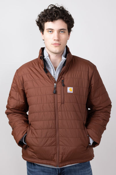 Carhartt ブラウン ジャケット Carhartt Tall Quilted-Flannel-Lined Duck Active Jac | Product | SanMar