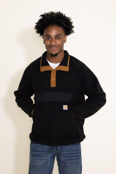 Carhartt Relaxed Fit Fleece Pullover for Men in Black