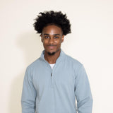 Carhartt Relaxed Fit Heavyweight Long Sleeve 1/2 Zip Thermal Shirt for Men in Blue