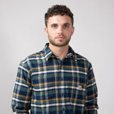Carhartt Rugged Flex Midweight Flannel Shirt for Men in Navy