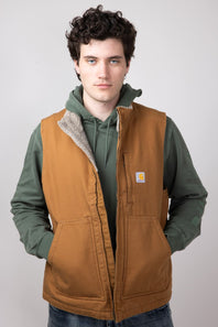 Carhartt Sherpa Insulated Vest for Men in Brown
