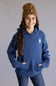 Carhartt Youth Classic Pullover Hoodie for Girls in Dark Denim Blue