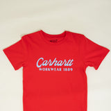 Carhartt Youth Logo T-Shirt for Boys in Red