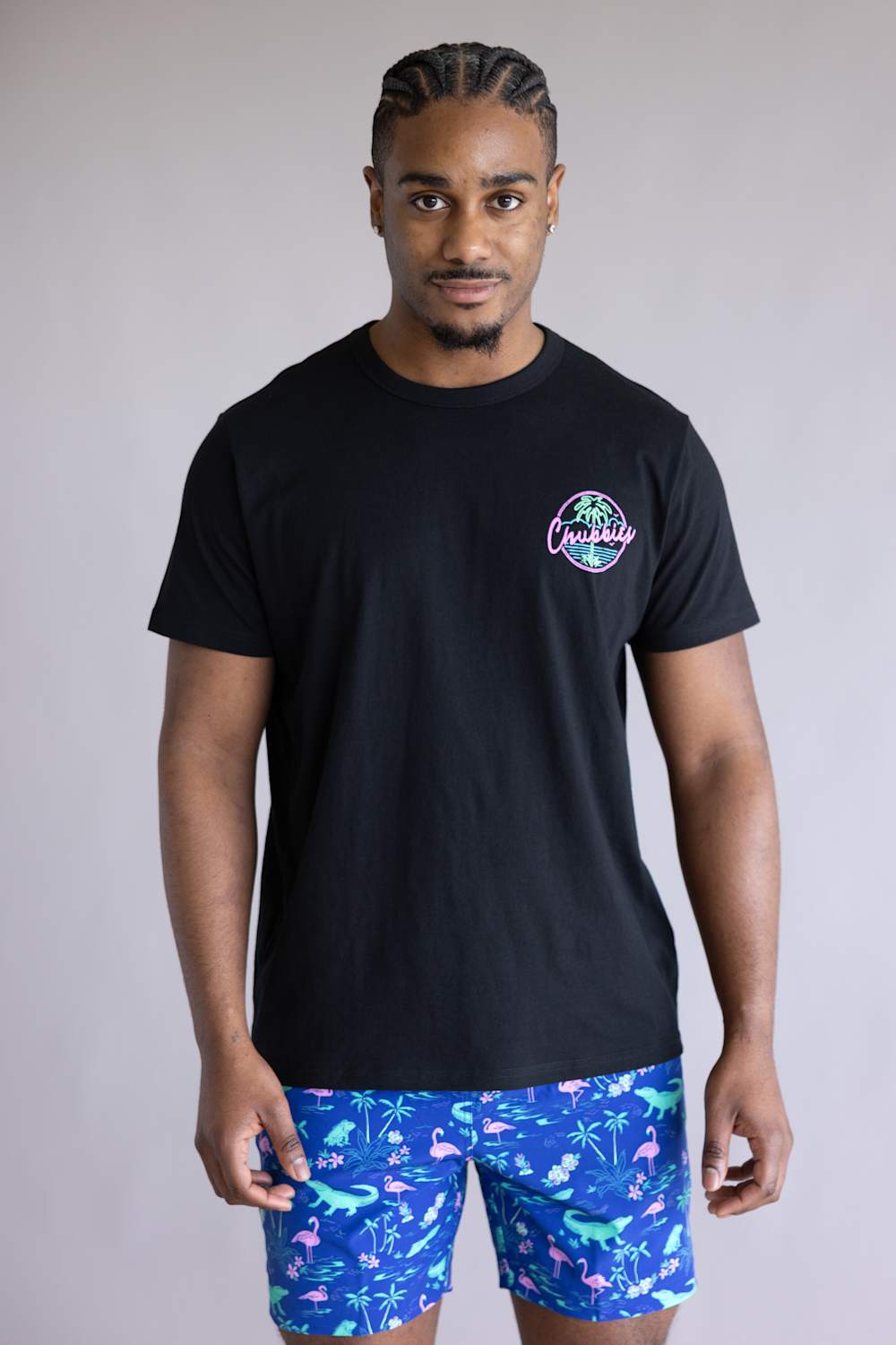 Chubbies The Night Never Sleeps T-shirt for Men in Black 