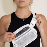 Clear Belt Bag for Women in White