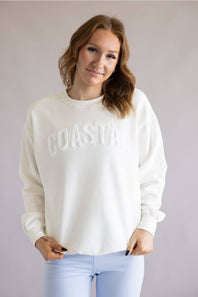Coastal Fleece Sweatshirt for Women in White