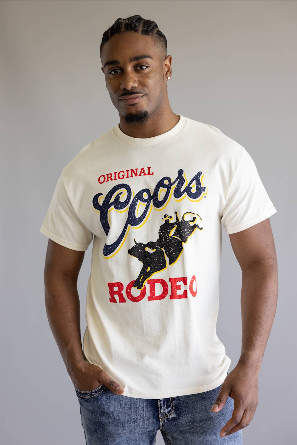 Coors Bronco T-Shirt for Men in Natural