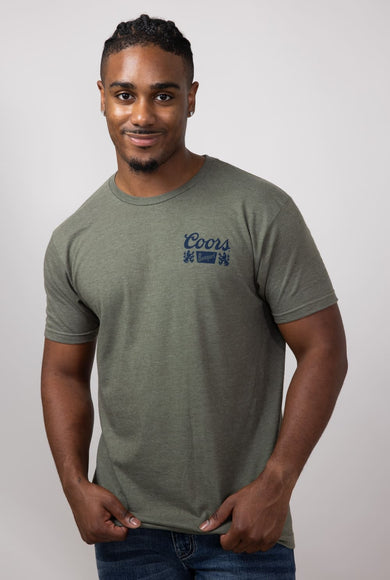 Coors Lone Cowboy T-Shirt for Men in Green