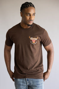 Coors Rodeo Steer Head T-Shirt for Men in Brown