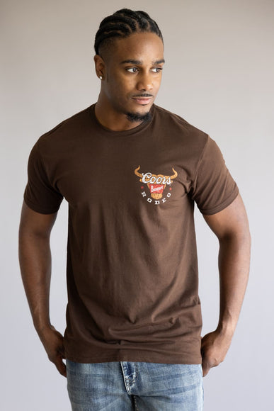 Coors Rodeo Steer Head T-Shirt for Men in Brown