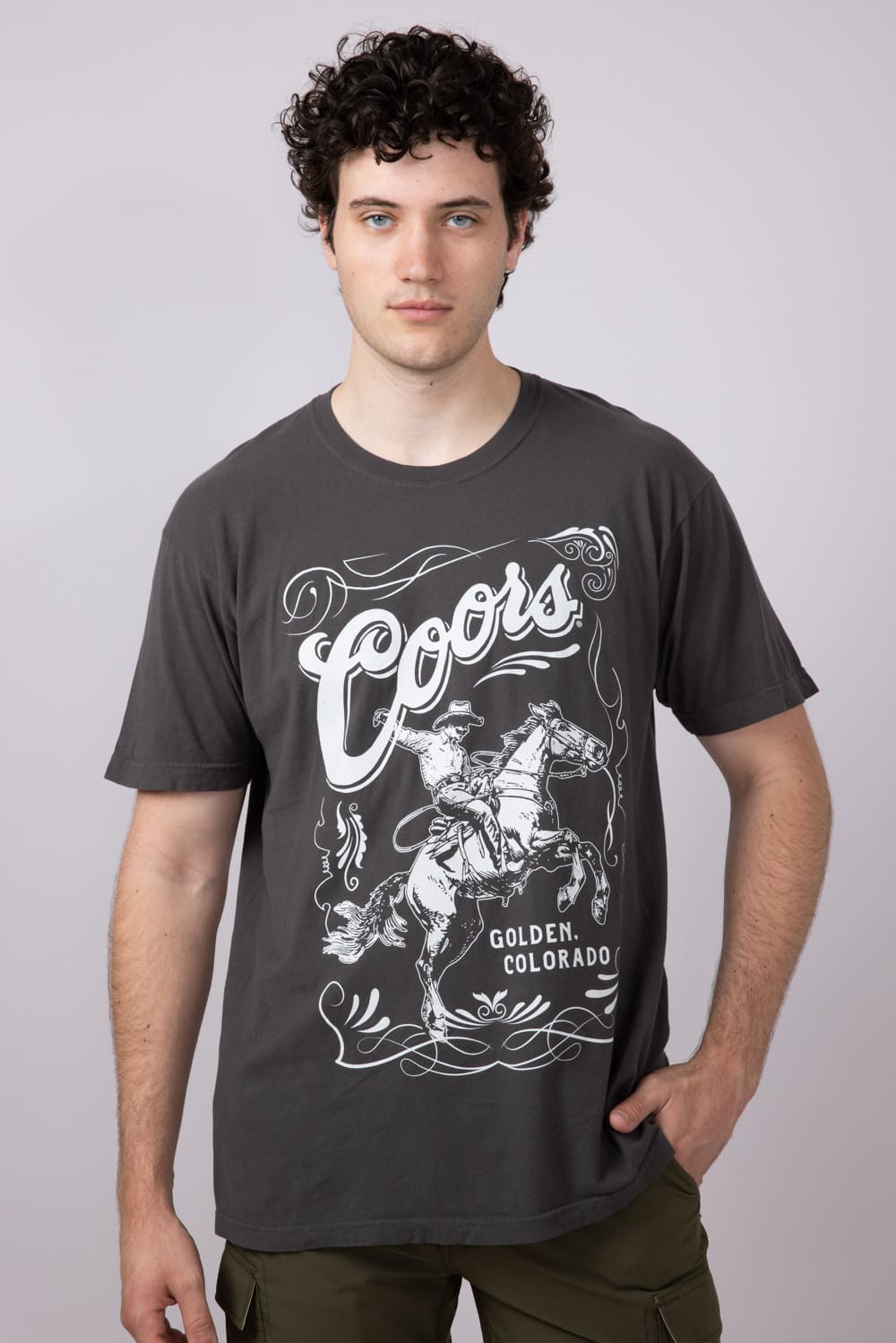 Coors Saddle Rodeo T-Shirt for Men in Grey