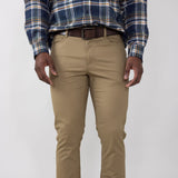 Copper & Oak Leaders Pants for Men in Suede Khaki | K4F817