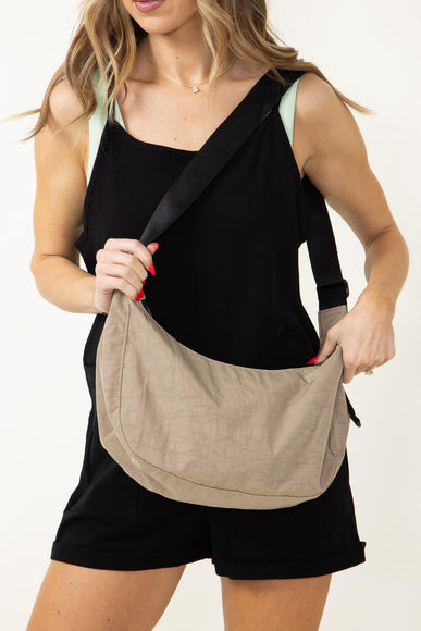 Crescent Bag for Women in Tan