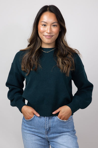 Crewneck Sweater for Women in Dark Green