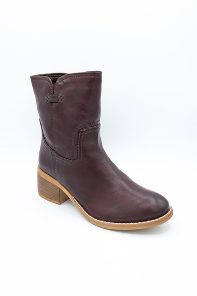 Diba True Faux Leather Booties for Women in Burgundy