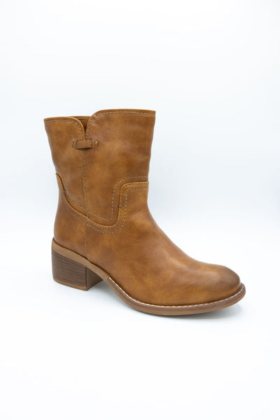 Diba True Faux Leather Booties for Women in Tan