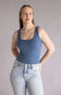Final Touch Double Layer Tank Top for Women in Slate