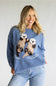 Debut Otter Knit Sweater for Women in Blue