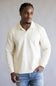 Denim & Flower Long Sleeve Polo Shirt for Men in Cream