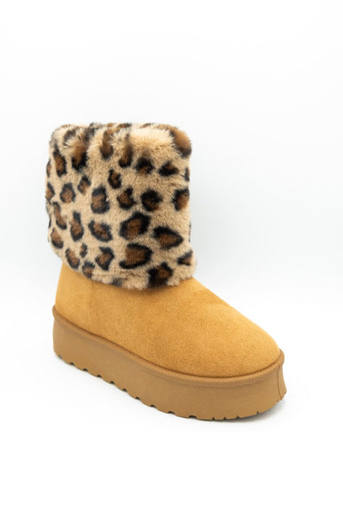 Top Guy Denmark Platform Booties for Women in Leopard