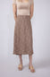 Ditsy Floral Midi Skirt for Women in Mocha